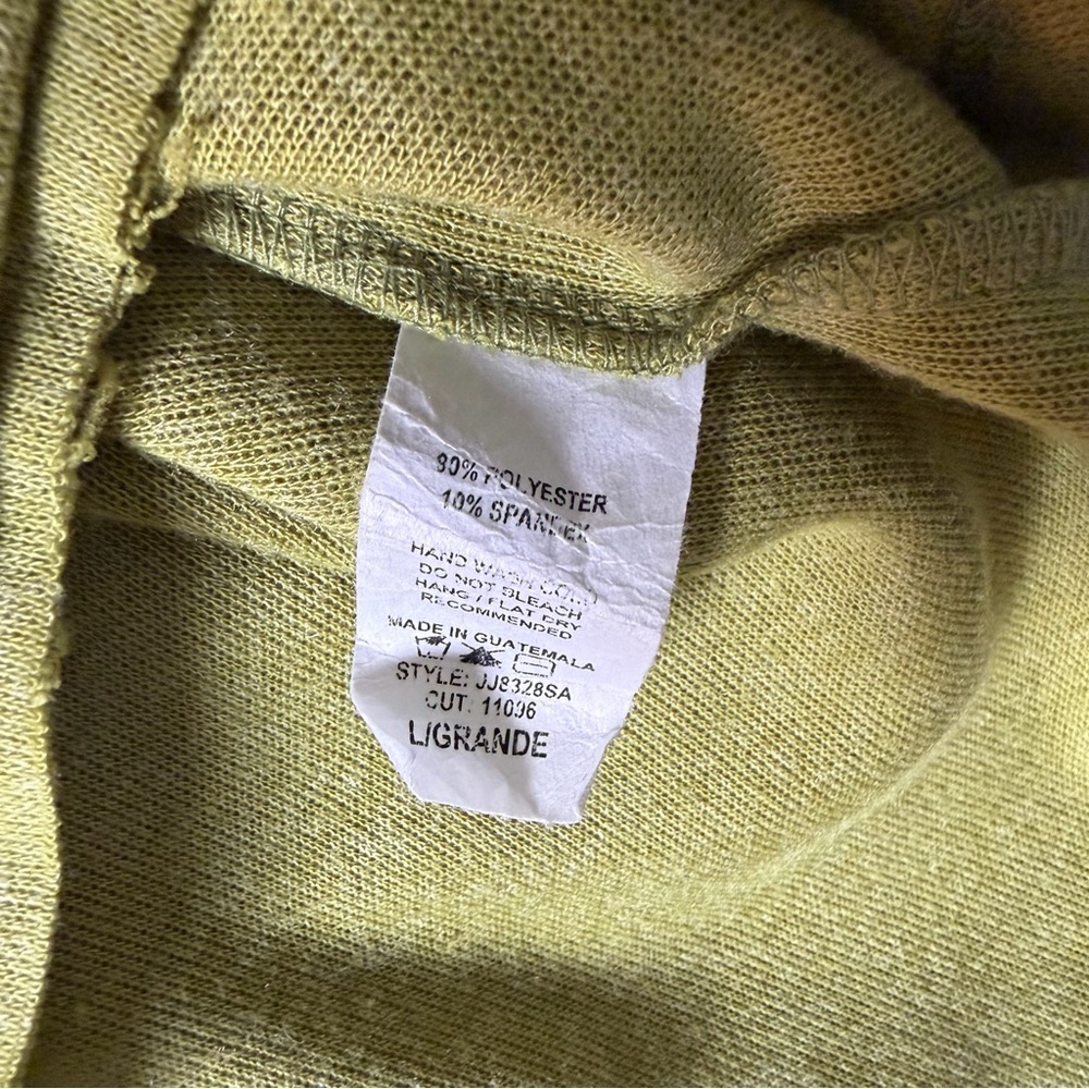 Chartreuse Green oversized Henley style sweater - Picture 5 of 6